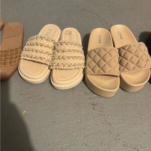 Luxe Cream Pearl and Quilted Mules